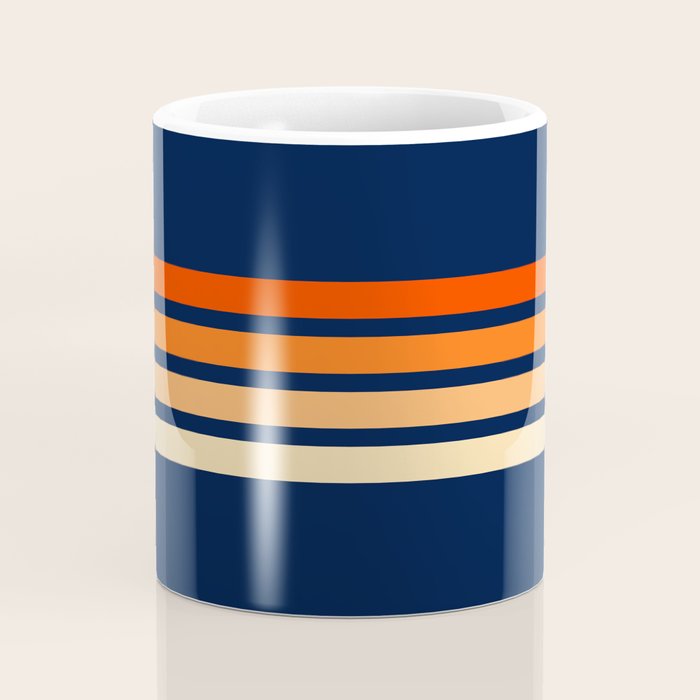 Minimal Orange Abstract Retro Racing Stripes 70s Style - Bluesane Coffee Mug Gallery Image 4