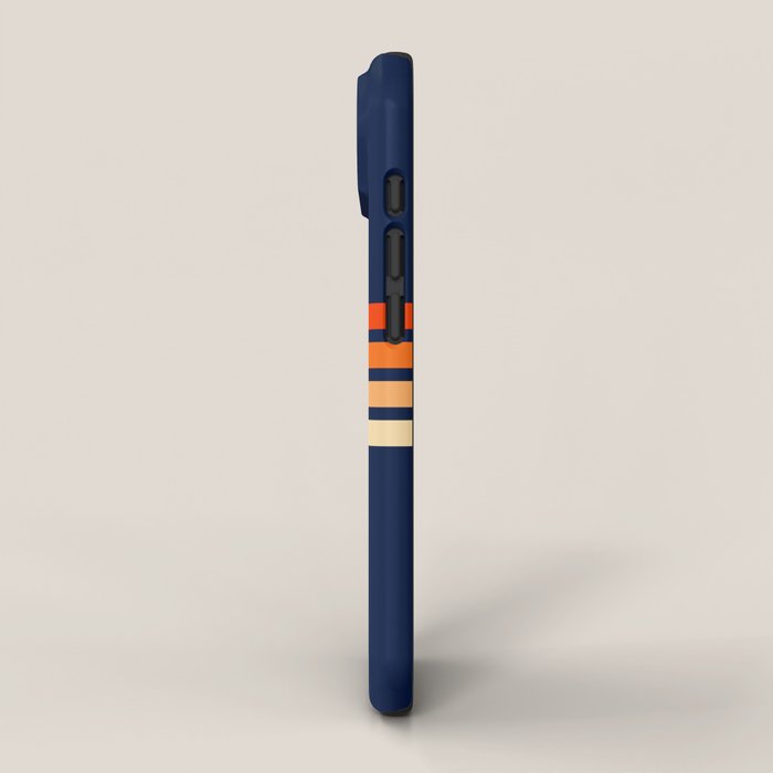 Minimal Orange Abstract Retro Racing Stripes 70s Style - Bluesane iPhone Case Gallery Image 2