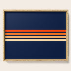 Minimal Orange Abstract Retro Racing Stripes 70s Style - Bluesane Serving Tray Gallery Image 1