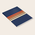 Minimal Orange Abstract Retro Racing Stripes 70s Style - Bluesane Notebook Gallery Image 2