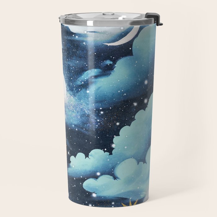 Moonlit Cloud Fantasy A Travel Mug Gallery Image 2