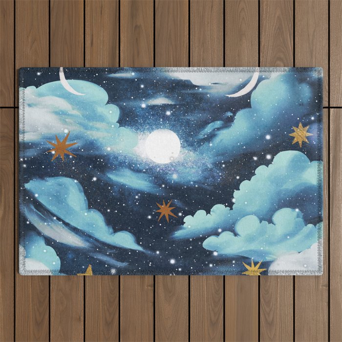 Moonlit Cloud Fantasy A Outdoor Rug Gallery Image 1
