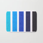 Colorful Blue Stripe Pattern Bath Mat Gallery Image 1