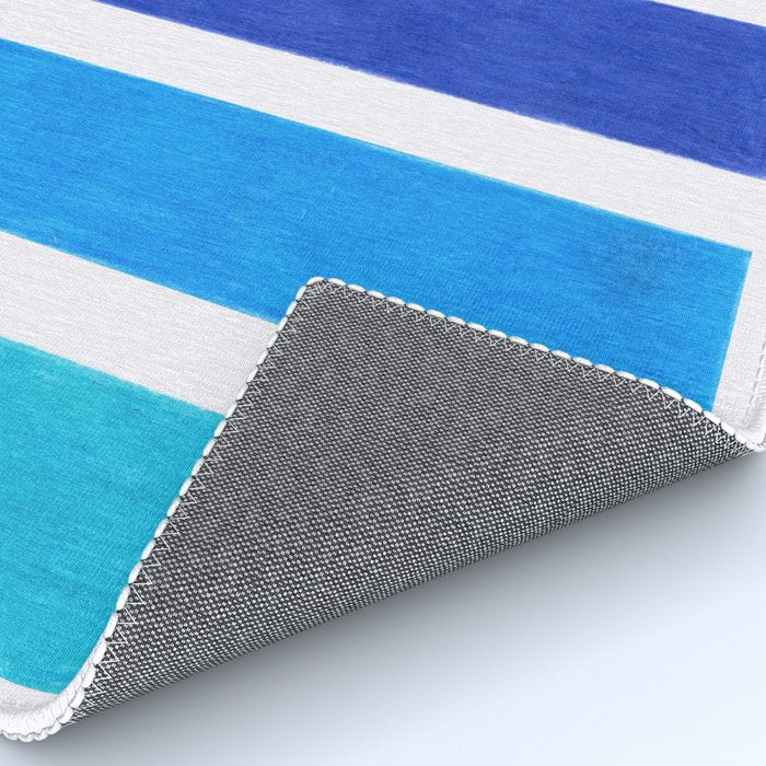 Colorful Blue Stripe Pattern Rug Gallery Image 4