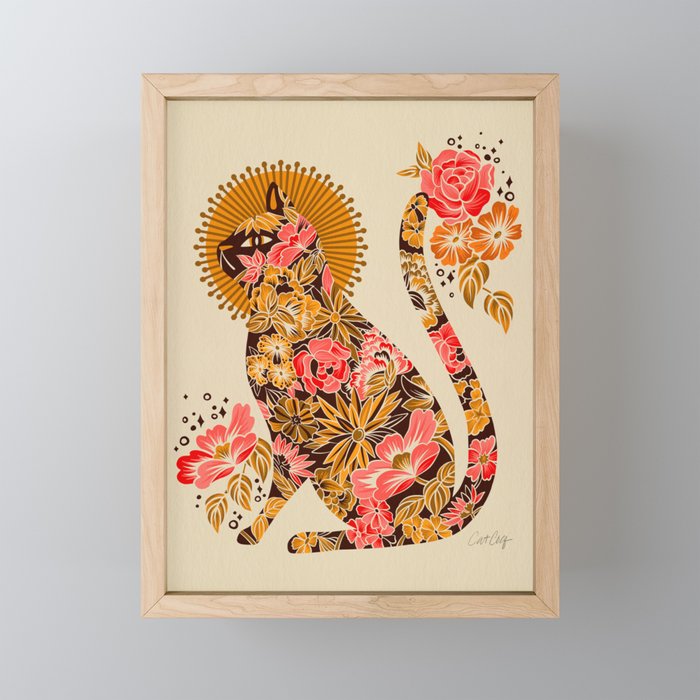 Porcelain Cat - 70s Palette Mini Art Print Gallery Image 1