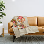 Porcelain Cat - 70s Palette Throw Blanket Gallery Image 1
