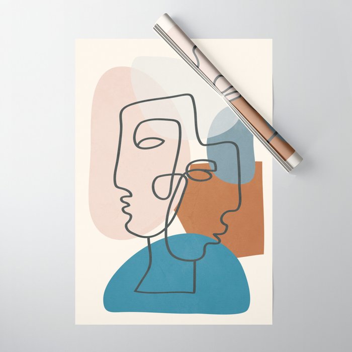 Abstract Profiles 01 Wrapping Paper Gallery Image 1