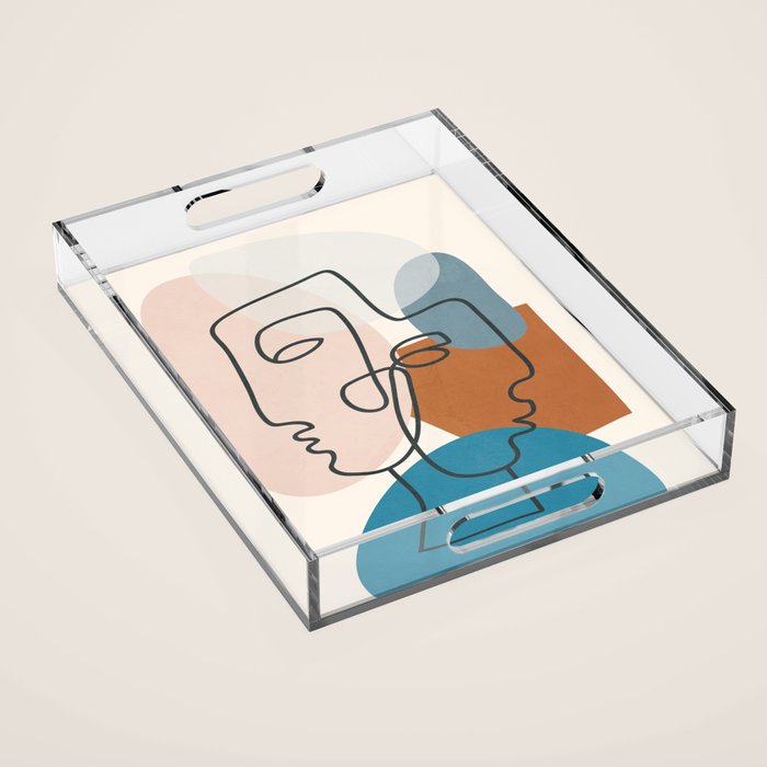 Abstract Profiles 01 Acrylic Tray Gallery Image 1