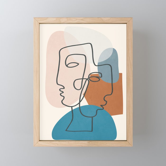 Abstract Profiles 01 Mini Art Print Gallery Image 1