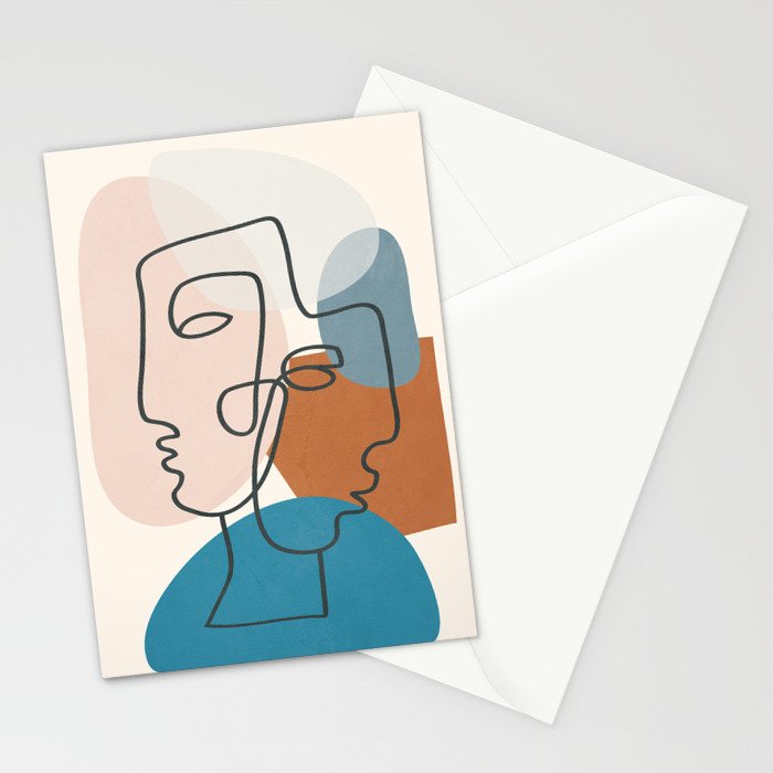 Abstract Profiles 01 Stationery Card Gallery Image 2