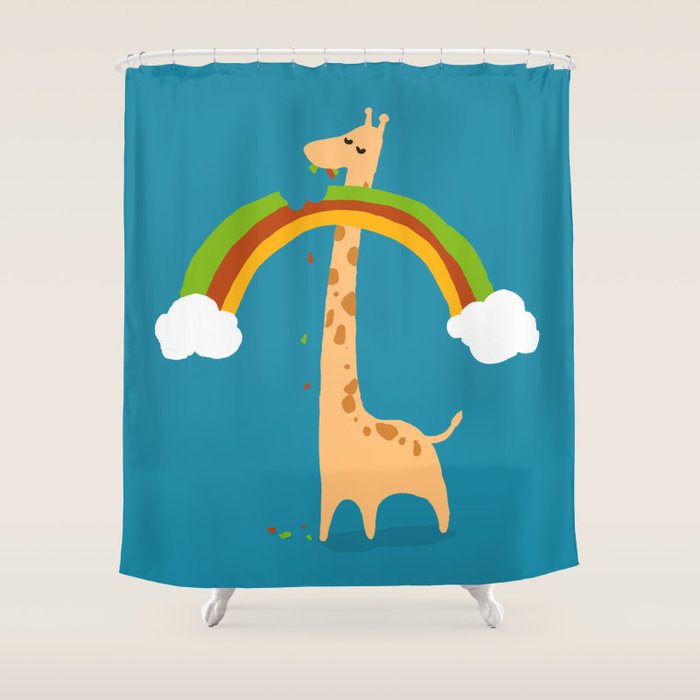 Taste of Happiness Rainbow Shower Curtain Gallery Image 1