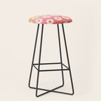 Ombre Rainbow Daisy Pattern Stool Gallery Image 1