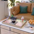 Ombre Rainbow Daisy Pattern Serving Tray Gallery Image 2