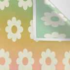 Ombre Rainbow Daisy Pattern Wall Tapestry Gallery Image 3