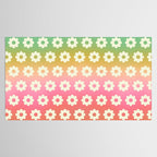 Ombre Rainbow Daisy Pattern Tablecloth Gallery Image 2