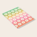 Ombre Rainbow Daisy Pattern Notebook Gallery Image 2