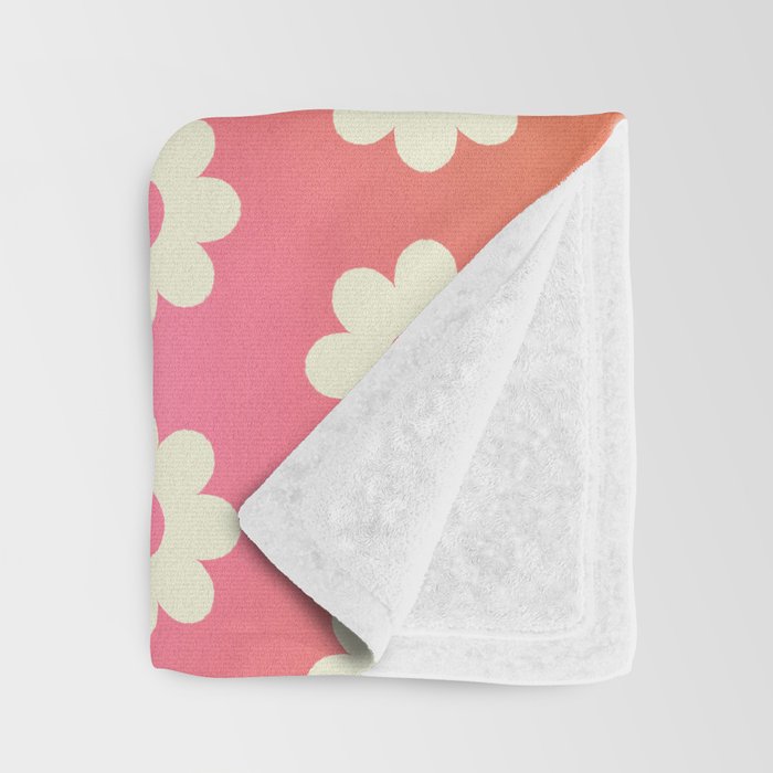 Ombre Rainbow Daisy Pattern Throw Blanket Gallery Image 3