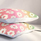 Ombre Rainbow Daisy Pattern Pillow Sham Gallery Image 3