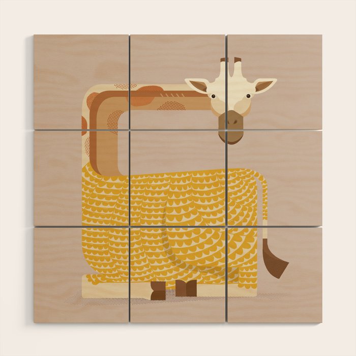 Whimsical Giraffe Wood Wall Art