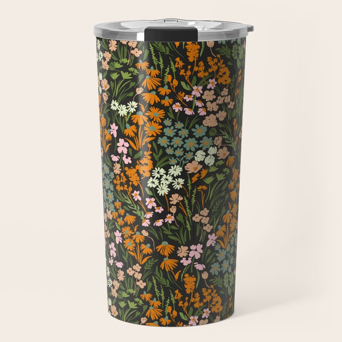 Night in the flowered meadow Travel Mug Gallery Image 1