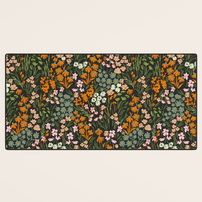 Night in the flowered meadow Desk Mat Gallery Image 3