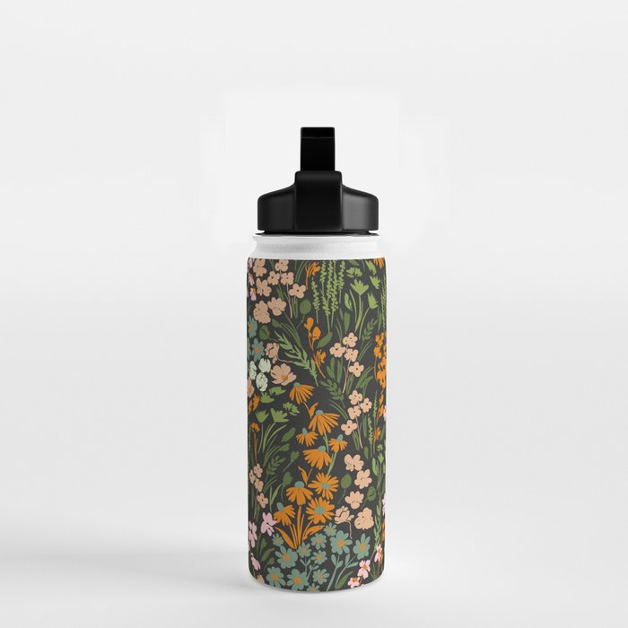 Night in the flowered meadow Water Bottle Gallery Image 2