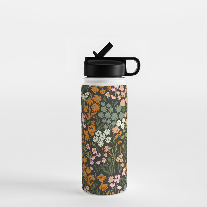 Night in the flowered meadow Water Bottle Gallery Image 1