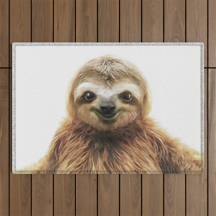 Young Sloth Outdoor Rug Gallery Image 1