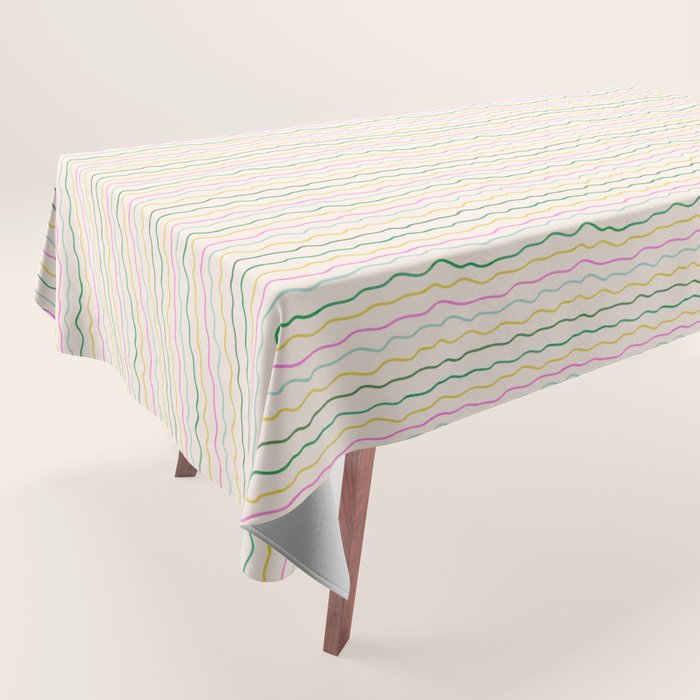 Rainbow Stripes Tablecloth Gallery Image 1