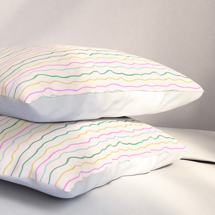 Rainbow Stripes Pillow Sham Gallery Image 3