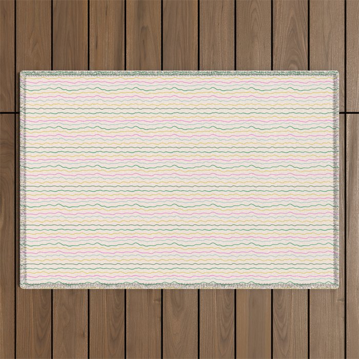 Rainbow Stripes Outdoor Rug Gallery Image 1