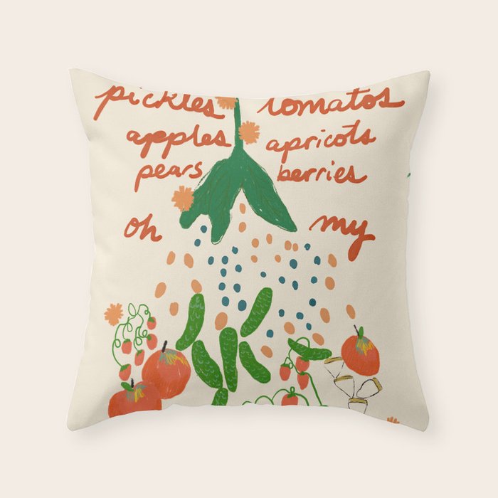 Veggies and Fruits Oh My Throw Pillow Gallery Image 6