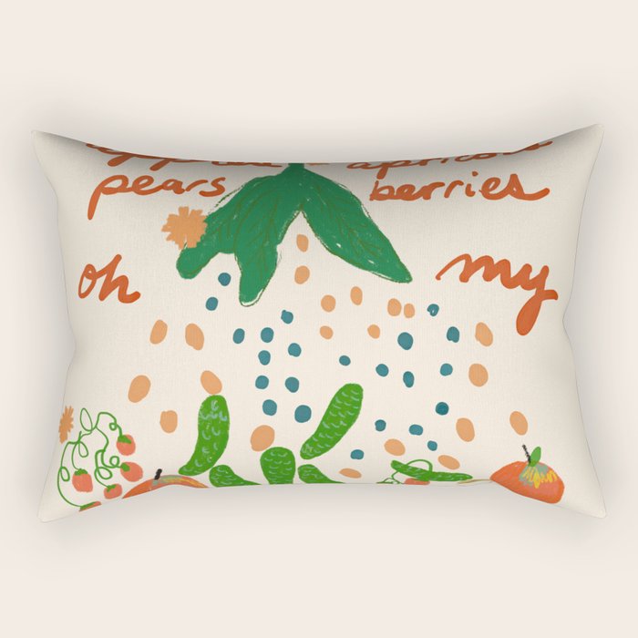 Veggies and Fruits Oh My Rectangular Pillow Gallery Image 2