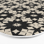 Intricate Geometric Floral Pattern Bath Mat Gallery Image 3