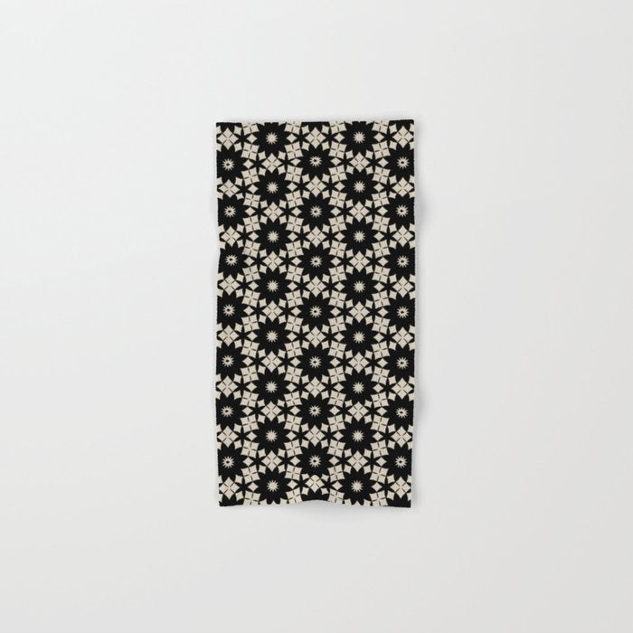 Intricate Geometric Floral Pattern Bath Towel Gallery Image 1