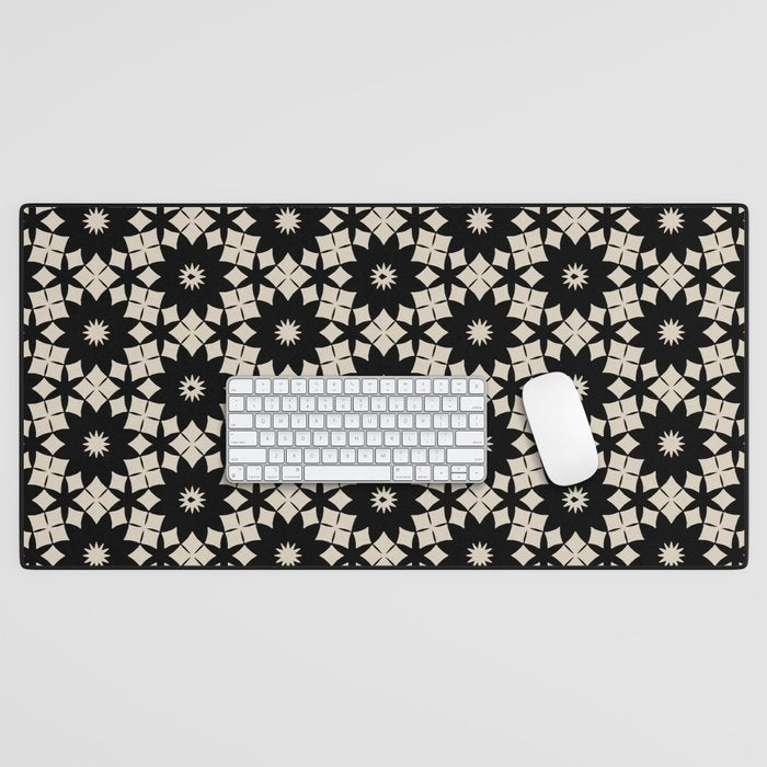 Intricate Geometric Floral Pattern Desk Mat Gallery Image 1