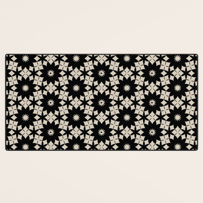 Intricate Geometric Floral Pattern Desk Mat Gallery Image 3