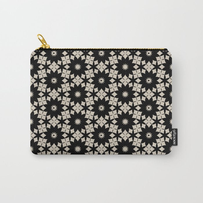 Intricate Geometric Floral Pattern Carry All Pouch Gallery Image 1