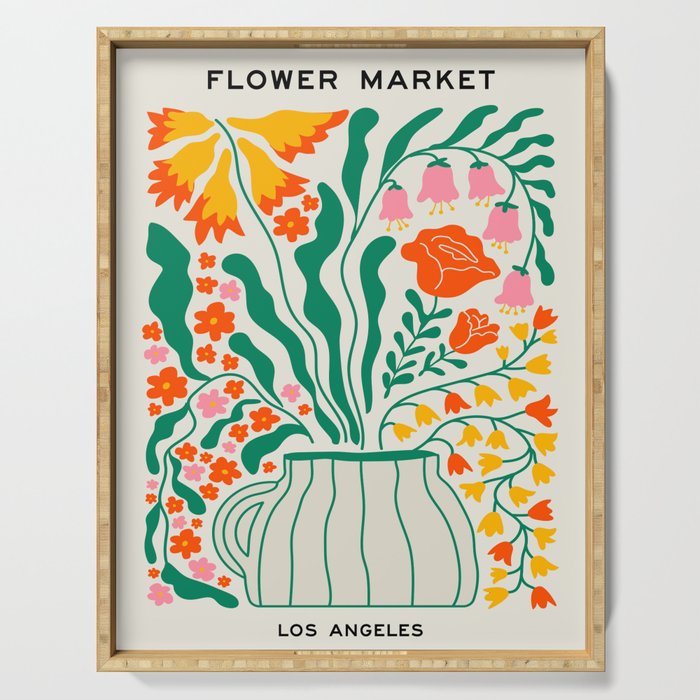Flower Market 05: Los Angeles Serving Tray Gallery Image 1