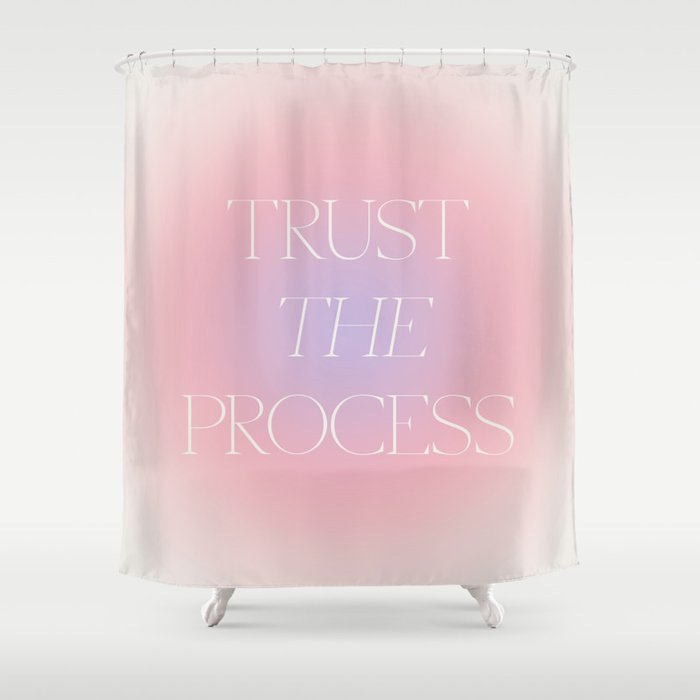 Trust The Process Gradient Lavender & Pink Shower Curtain Gallery Image 1
