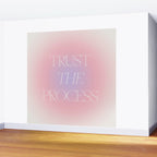Trust The Process Gradient Lavender & Pink Wall Mural Gallery Image 2