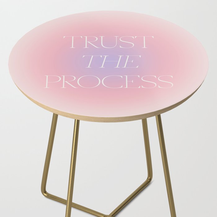 Trust The Process Gradient Lavender & Pink Side Table Gallery Image 2