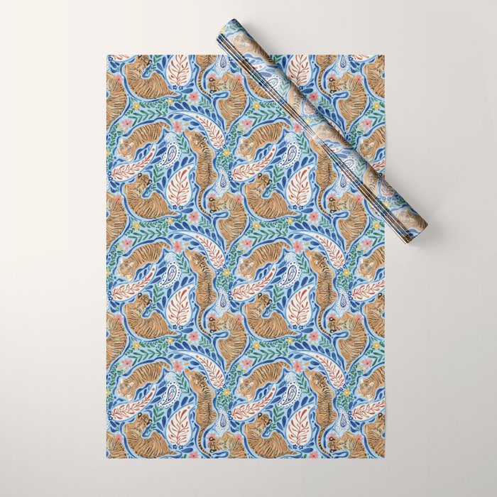 Blue Safari Adventure Wrapping Paper Gallery Image 1