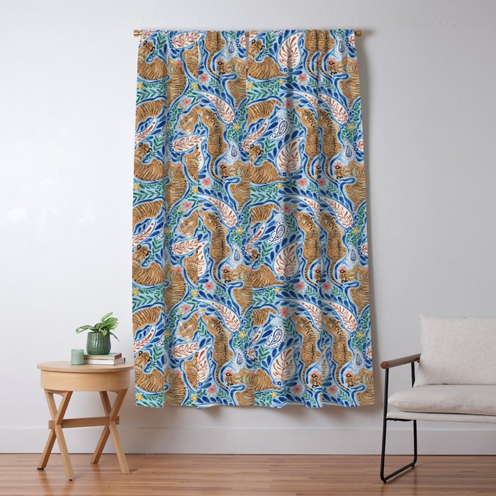 Blue Safari Adventure Window Curtain Gallery Image 1