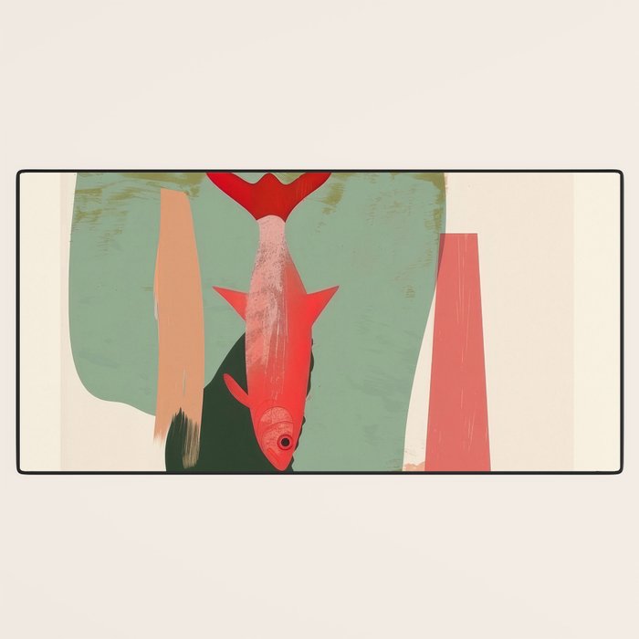 Red Fish Abstract Desk Mat Gallery Image 3