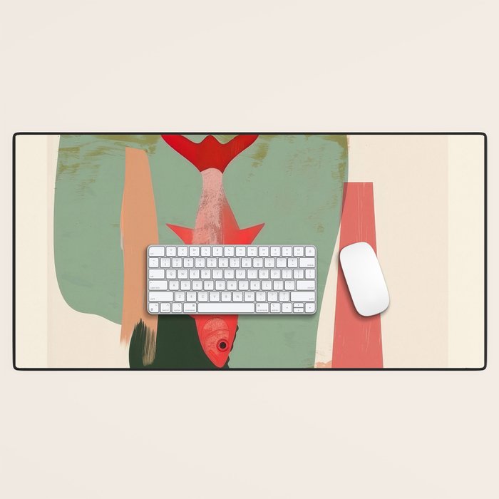 Red Fish Abstract Desk Mat Gallery Image 1