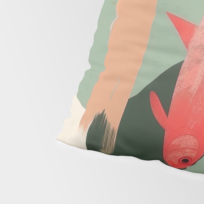 Red Fish Abstract Pillow Sham Gallery Image 4