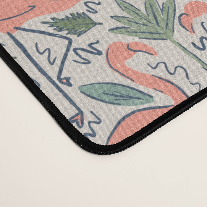 Palm Flamingos Tropical Desk Mat Gallery Image 4