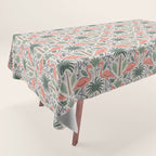 Palm Flamingos Tropical Tablecloth Gallery Image 1