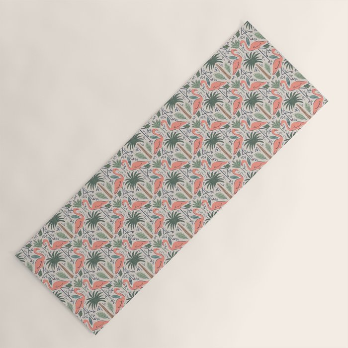 Palm Flamingos Tropical Yoga Mat Gallery Image 1